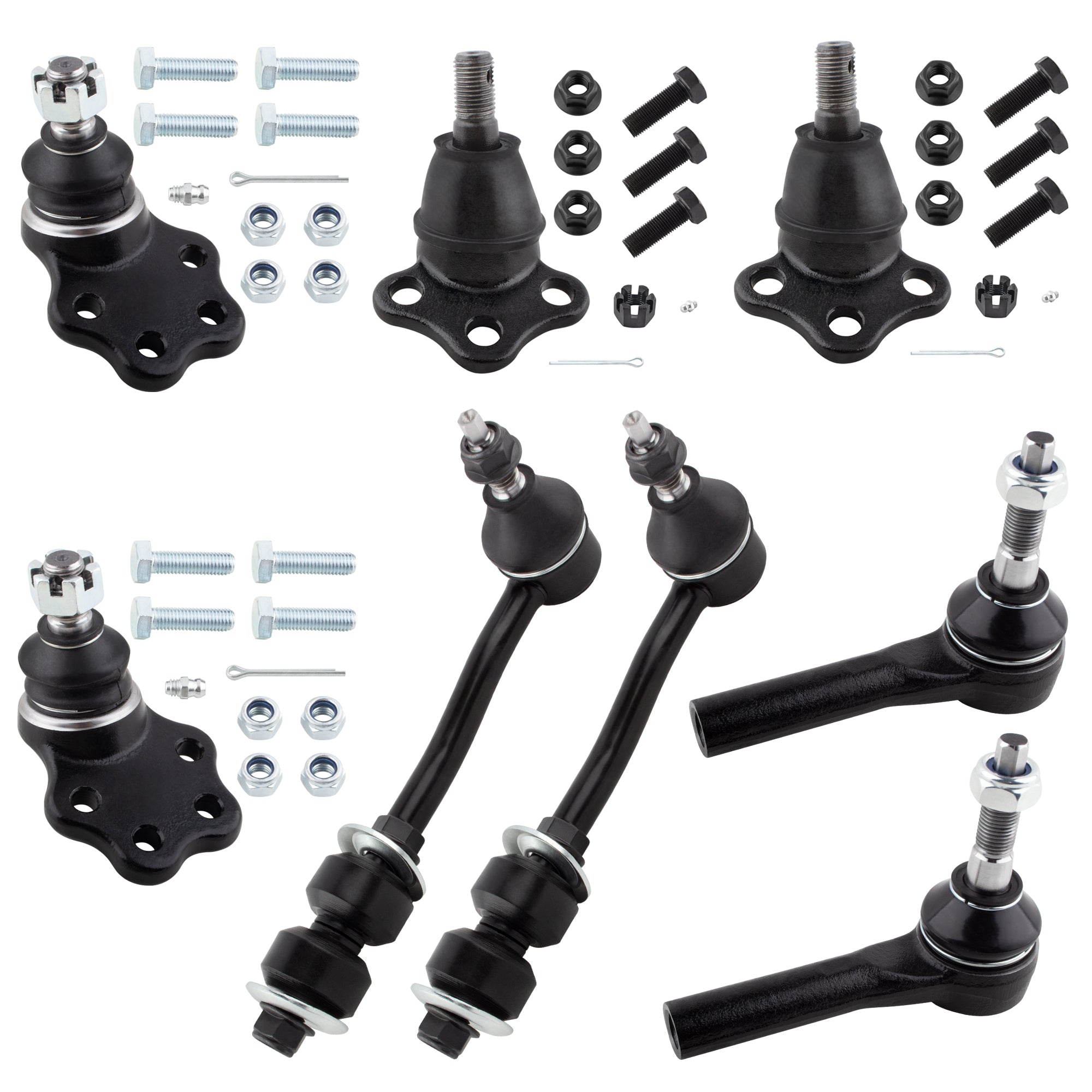BOXI 8pc Front Ball Joints Outer Tierods Swaybars Fit for Dodge Dakota 2000-2004