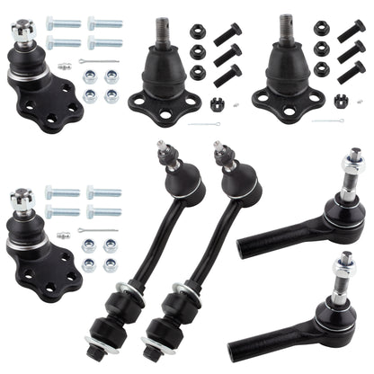 BOXI 8pc Front Ball Joints Outer Tierods Swaybars Fit for Dodge Dakota 2000-2004