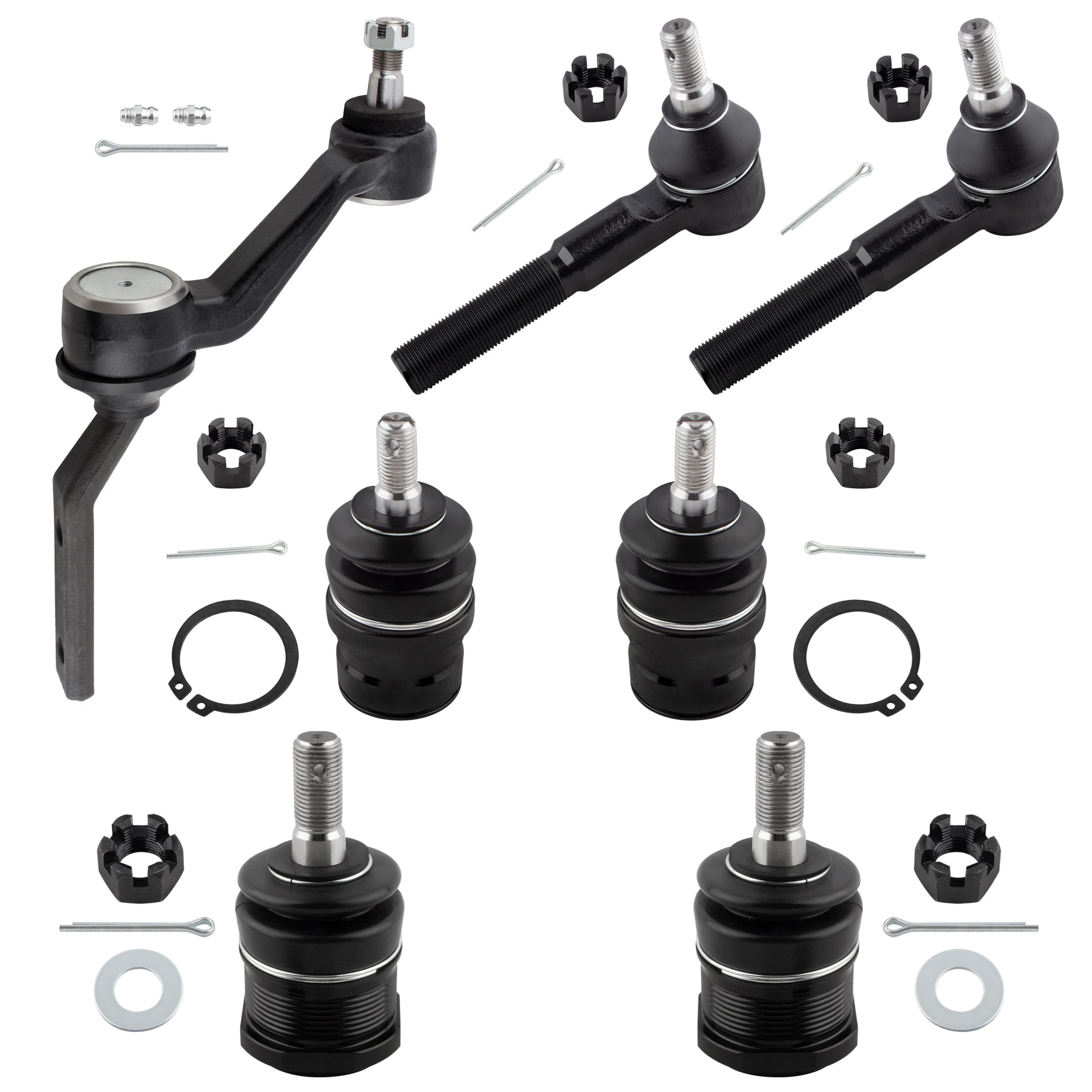 BOXI 7pc Front Ball Joints Tie Rods Idler Arm Fit for Dodge Dakota 1991 1992 1993 1994 1995 1996