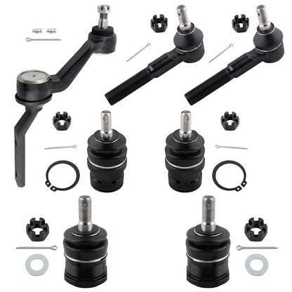 BOXI 7pc Front Ball Joints Tie Rods Idler Arm Fit for Dodge Dakota 1991 1992 1993 1994 1995 1996