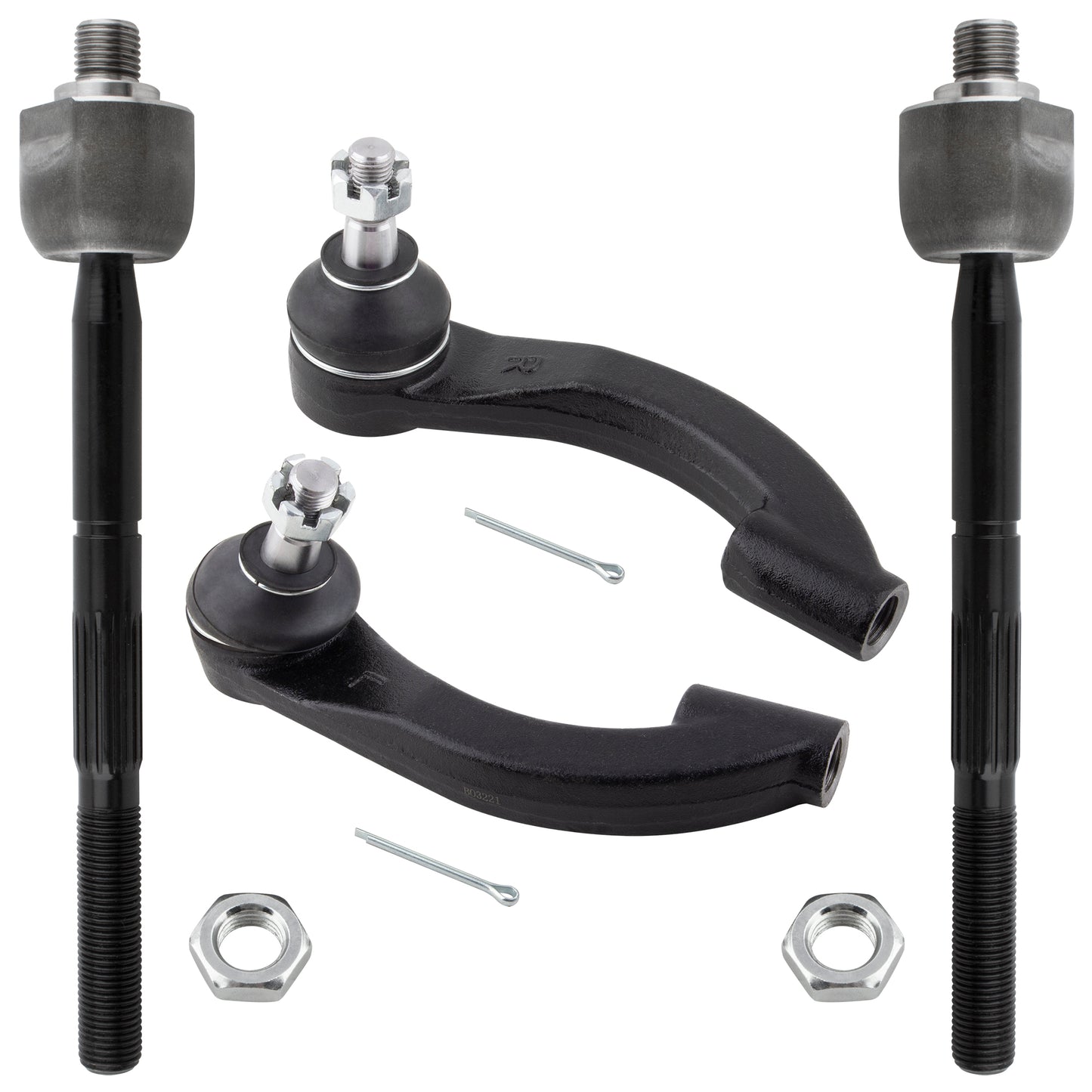 BOXI 4pc Front Inner Outer Tie Rod End Linkages Fit for Chrysler Cirrus 1995-2000 Sebring 1995-2005