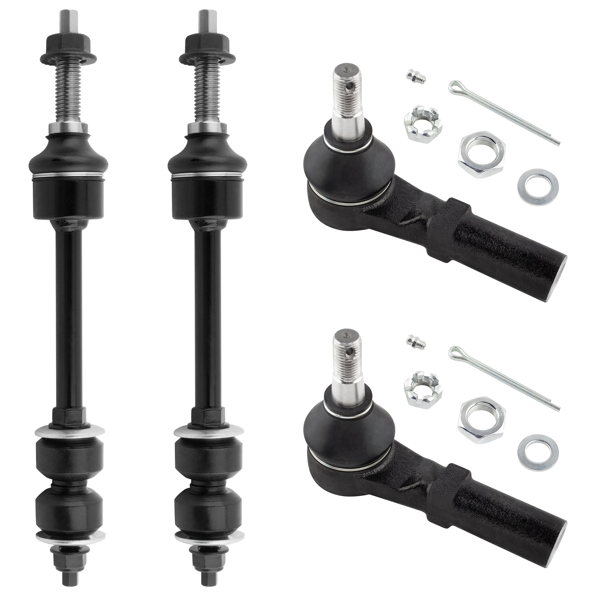 BOXI 4pc Front Tie Rods Sway Bars Fit for Ram 2500