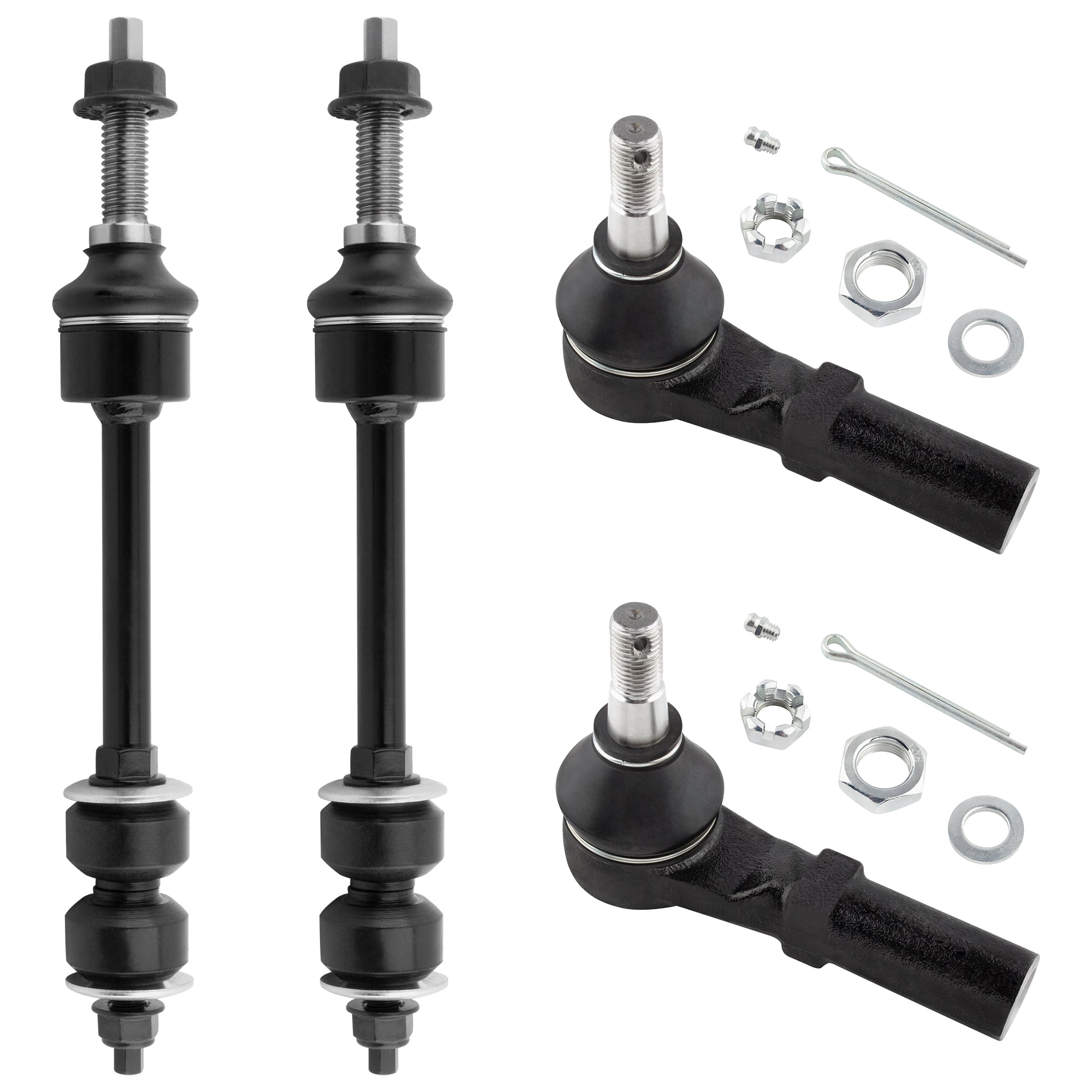 BOXI 4pc Front Tie Rods Sway Bars Fit for Ram 2500