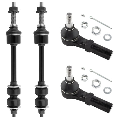 BOXI 4pc Front Tie Rods Sway Bars Fit for Ram 2500