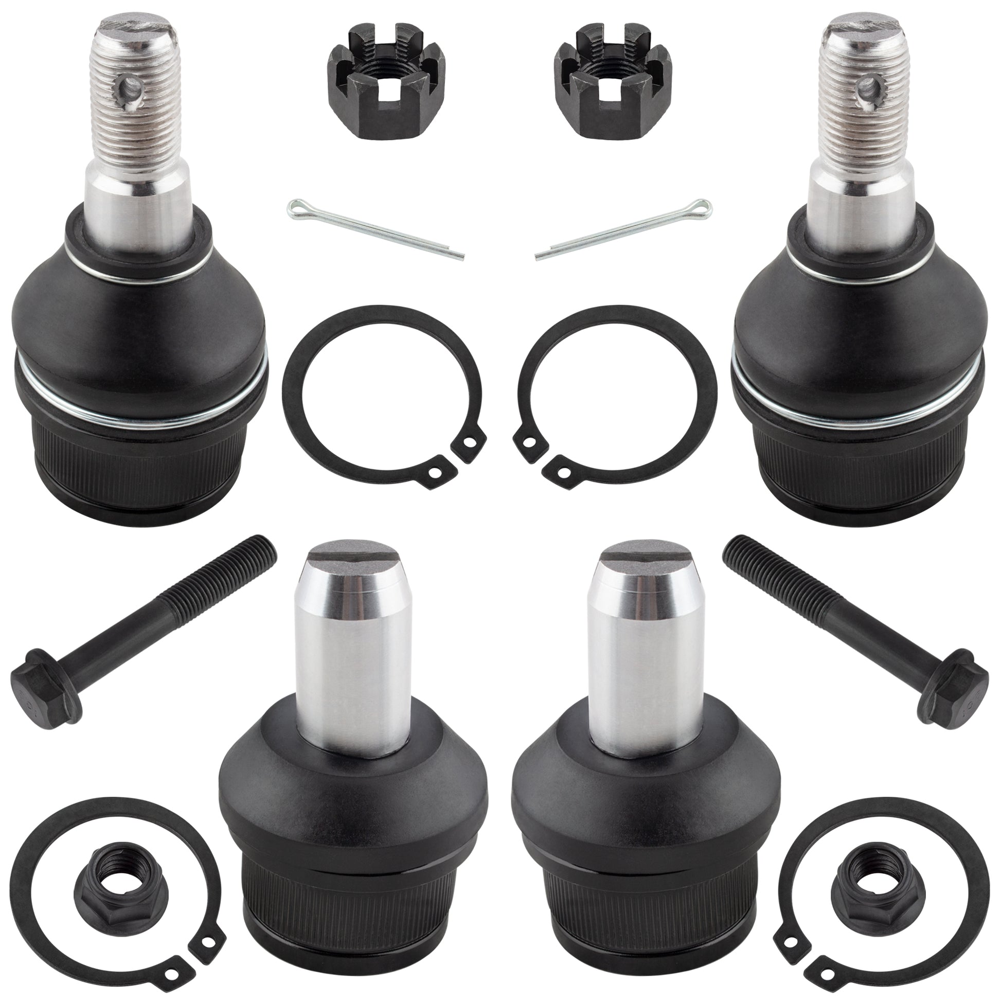 BOXI 4pcs Front Suspension Upper and Lower Ball Joint Kit Fit for Ford Bronco II 1989-1990