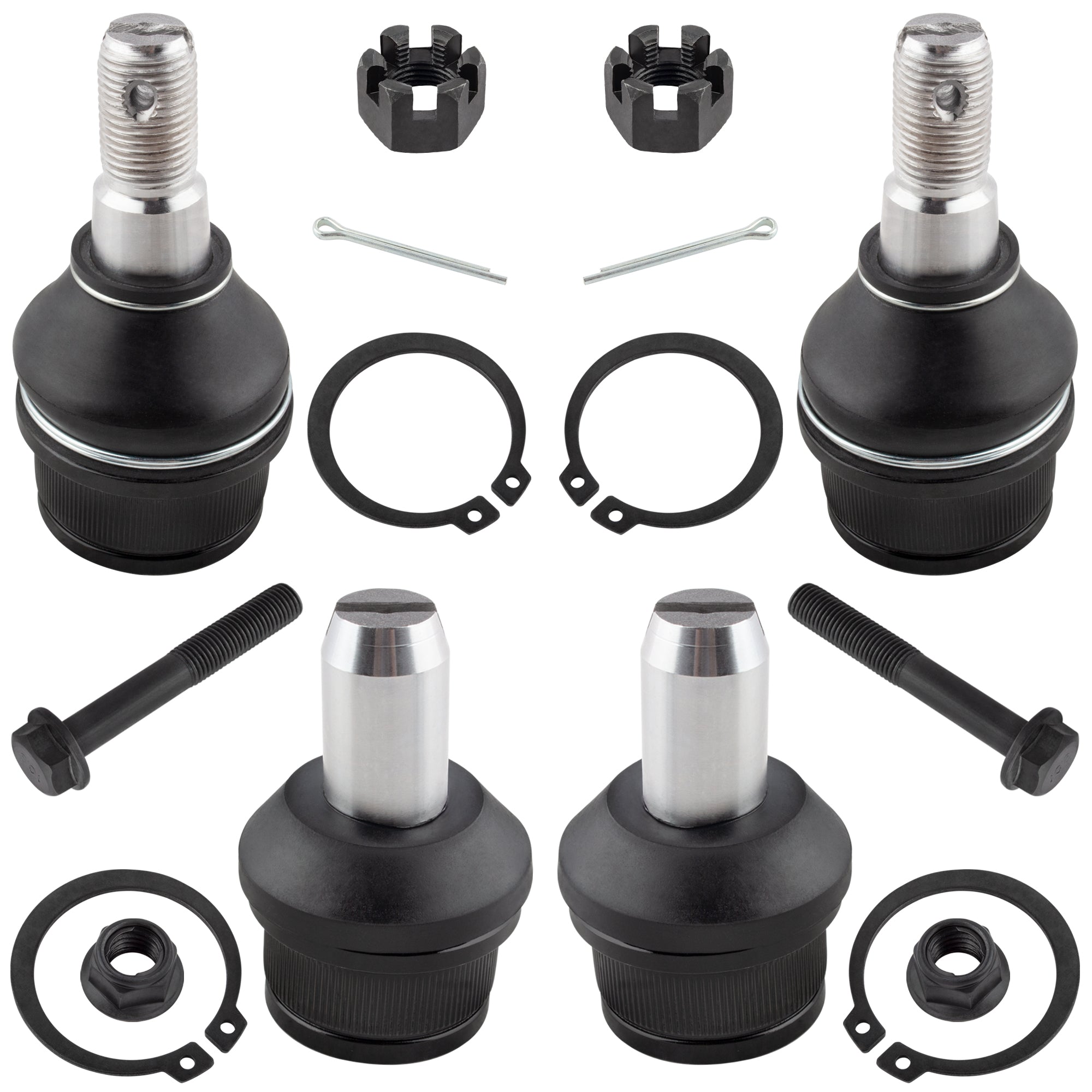BOXI 4pcs Front Suspension Upper and Lower Ball Joint Kit Fit for Ford Bronco II 1989-1990