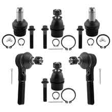 BOXI 6pcs Front Upper Lower Ball Joints Outer Tie rod Fit for Ford Explorer 1993-94