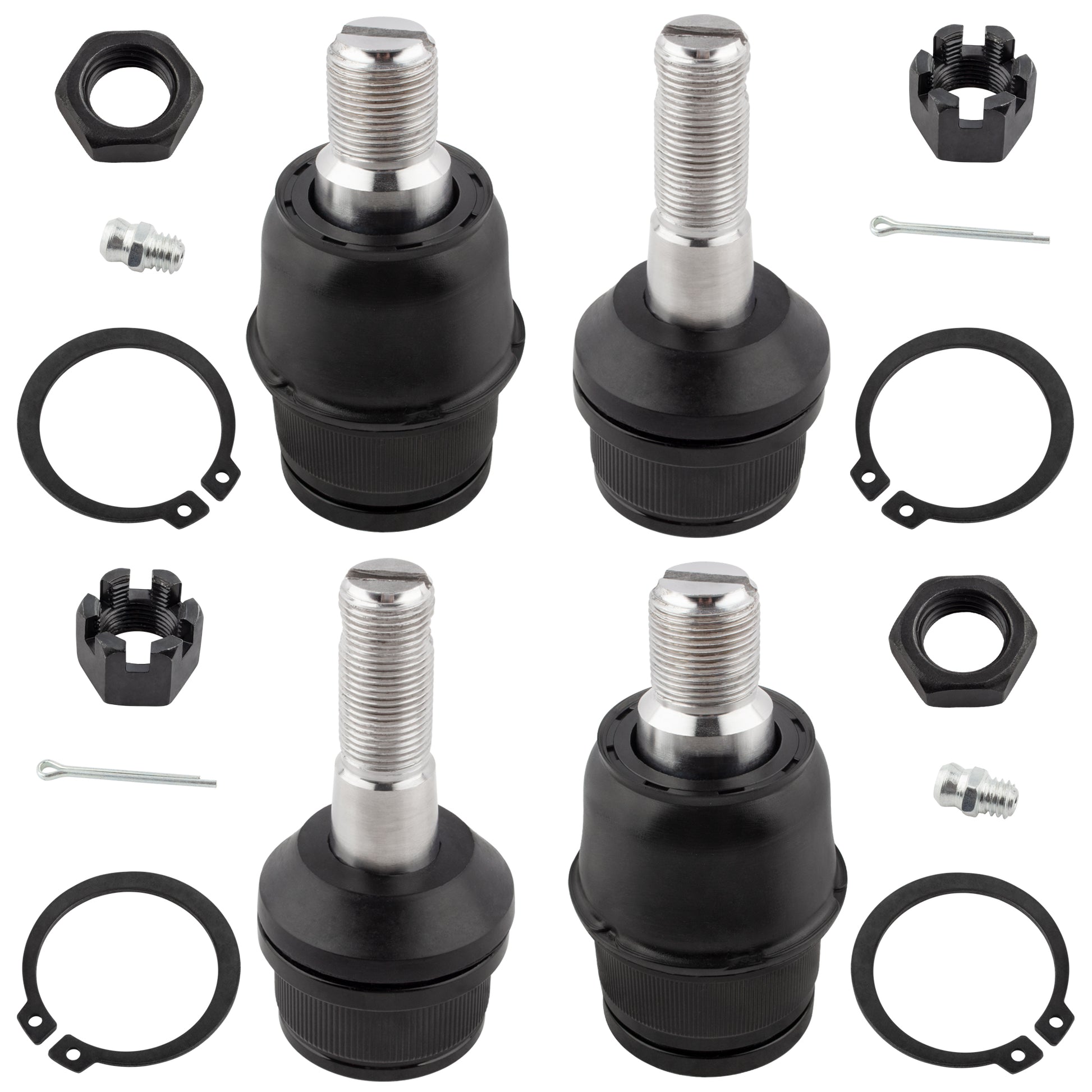 BOXI 4pcs Front Lower & Upper Ball Joints Fit for Dodge Ram 2500 3500 1994-1999