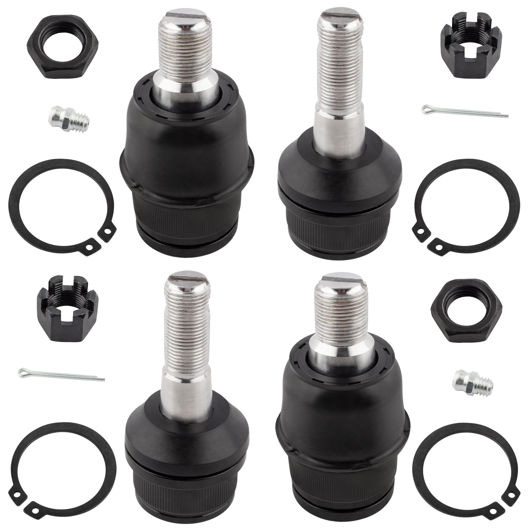 BOXI 4pcs Front Lower & Upper Ball Joints Fit for Dodge Ram 2500 3500 1994-1999