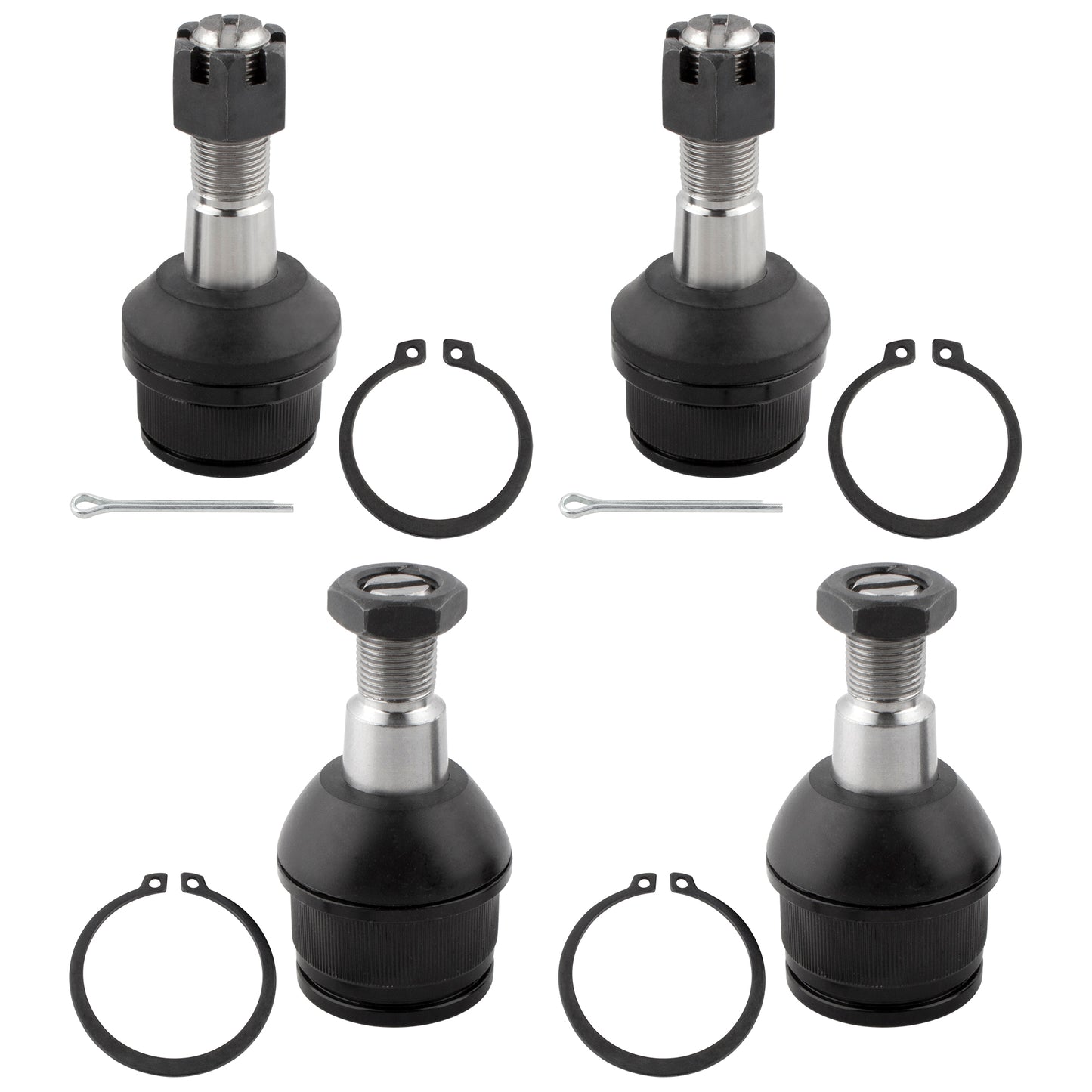 BOXI 4pcs Front Upper & Lower Ball Joint Set Fit for Ford F-250 1980-1996