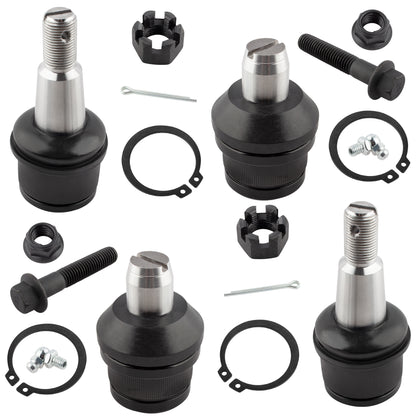BOXI 4pcs Front Upper and Lower Ball Joint Set Fit for Ford E-150 E-250 Econoline E-350 Club Wagon