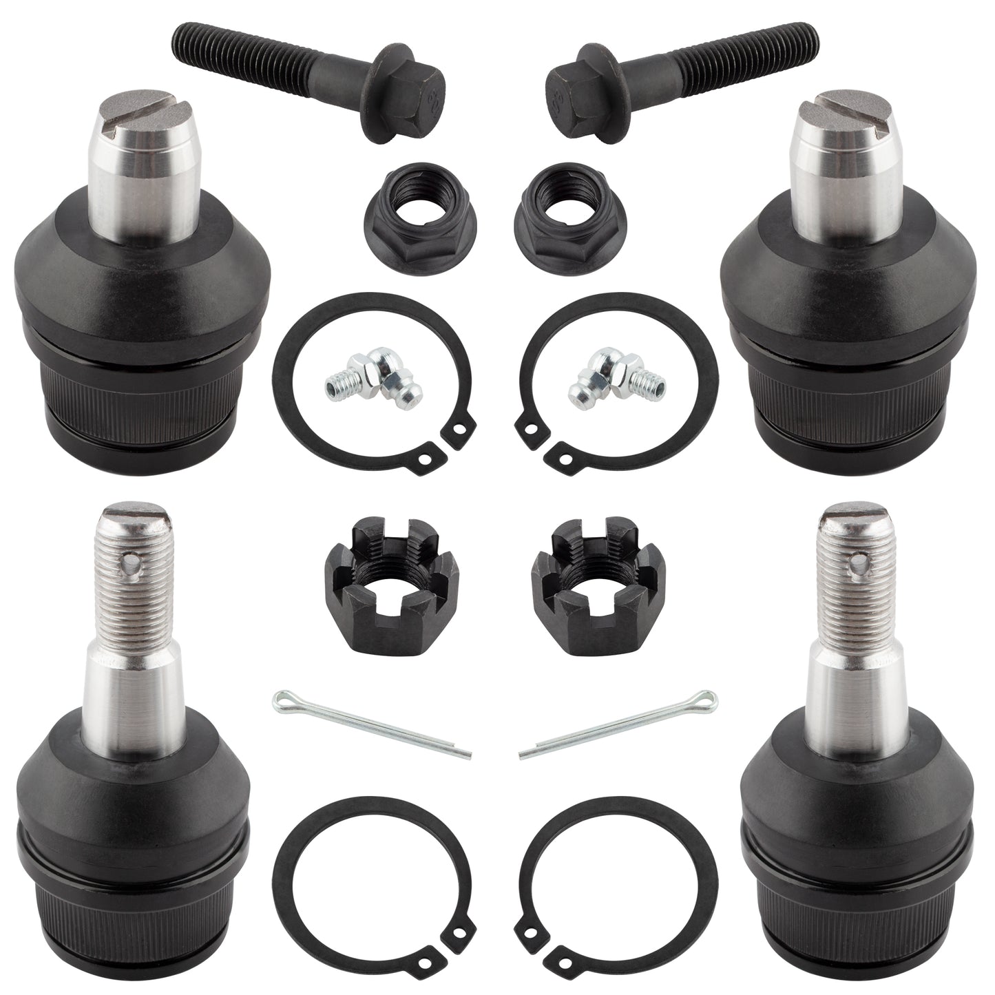 BOXI 4pcs Front Upper and Lower Ball Joints Fit for Ford E-150 2005 2006 2007
