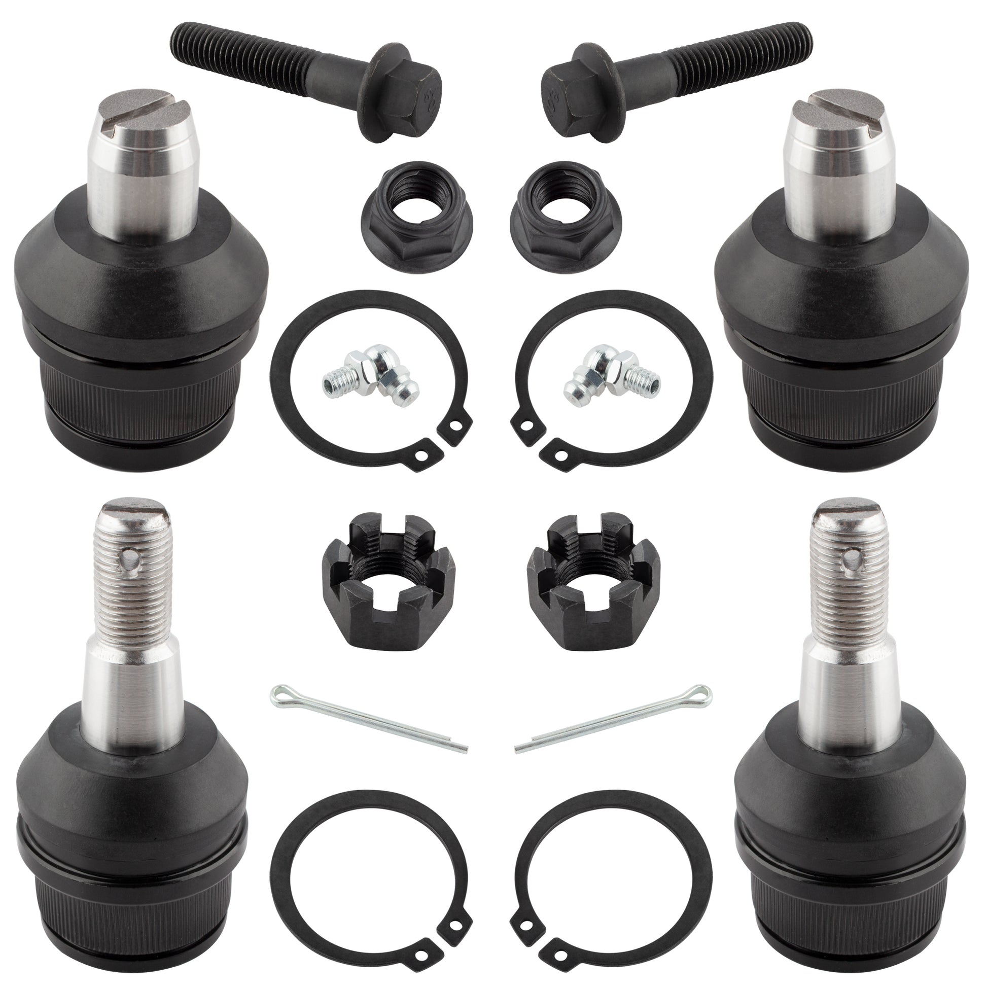 BOXI 4pcs Front Upper and Lower Ball Joints Fit for Ford E-150 2005 2006 2007