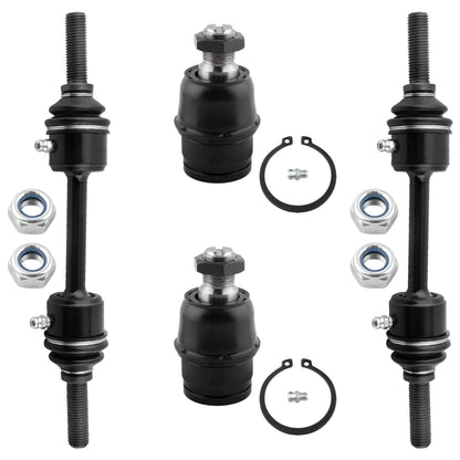 BOXI (Set of 4) 2x Front Lower Ball Joints + 2x Front Sway Bar End Links Kit Fit for Ford F-250
