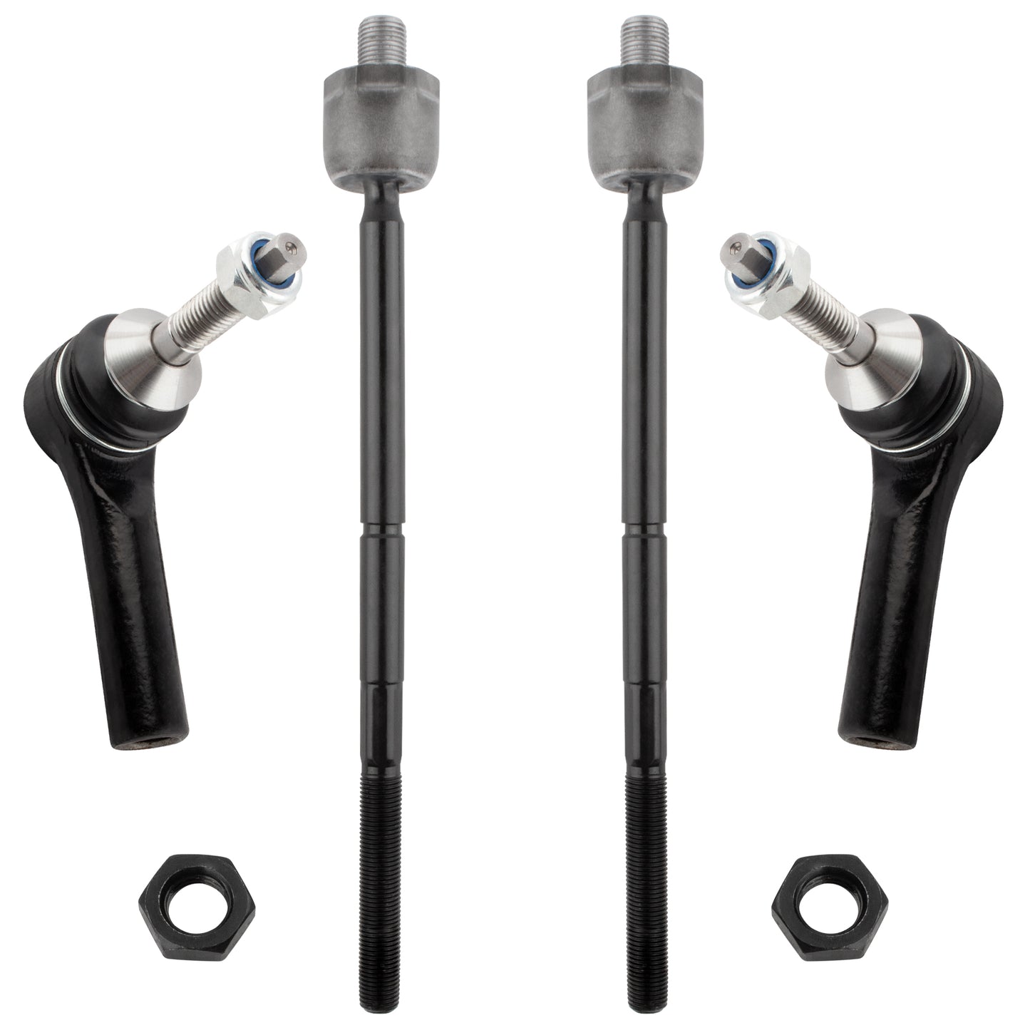 BOXI (Set of 4) Front Inner & Outer Tie Rod End Fit for Ford Flex 2010-2012 Five Hundred Freestyle