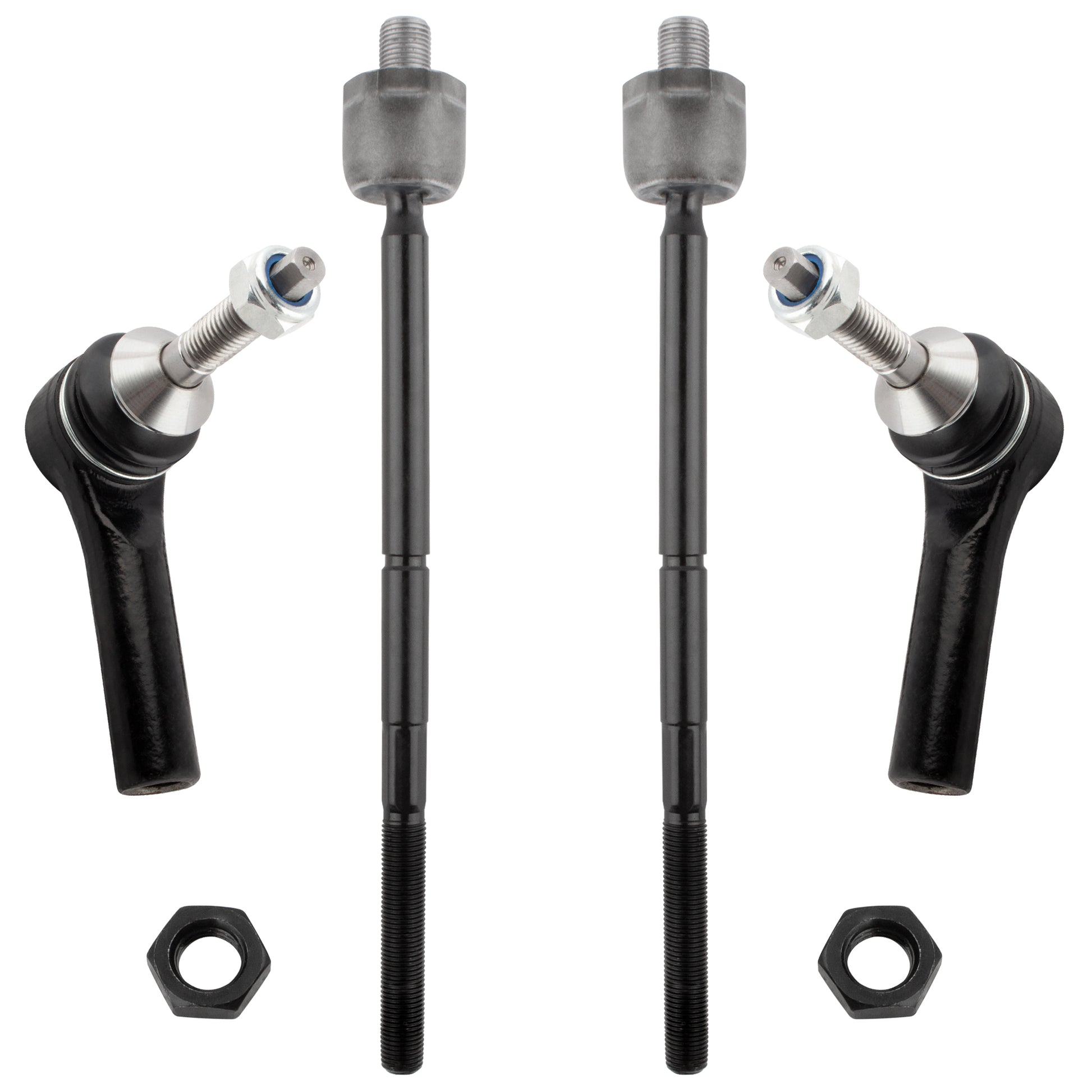 BOXI (Set of 4) Front Inner & Outer Tie Rod End Fit for Ford Flex 2010-2012 Five Hundred Freestyle