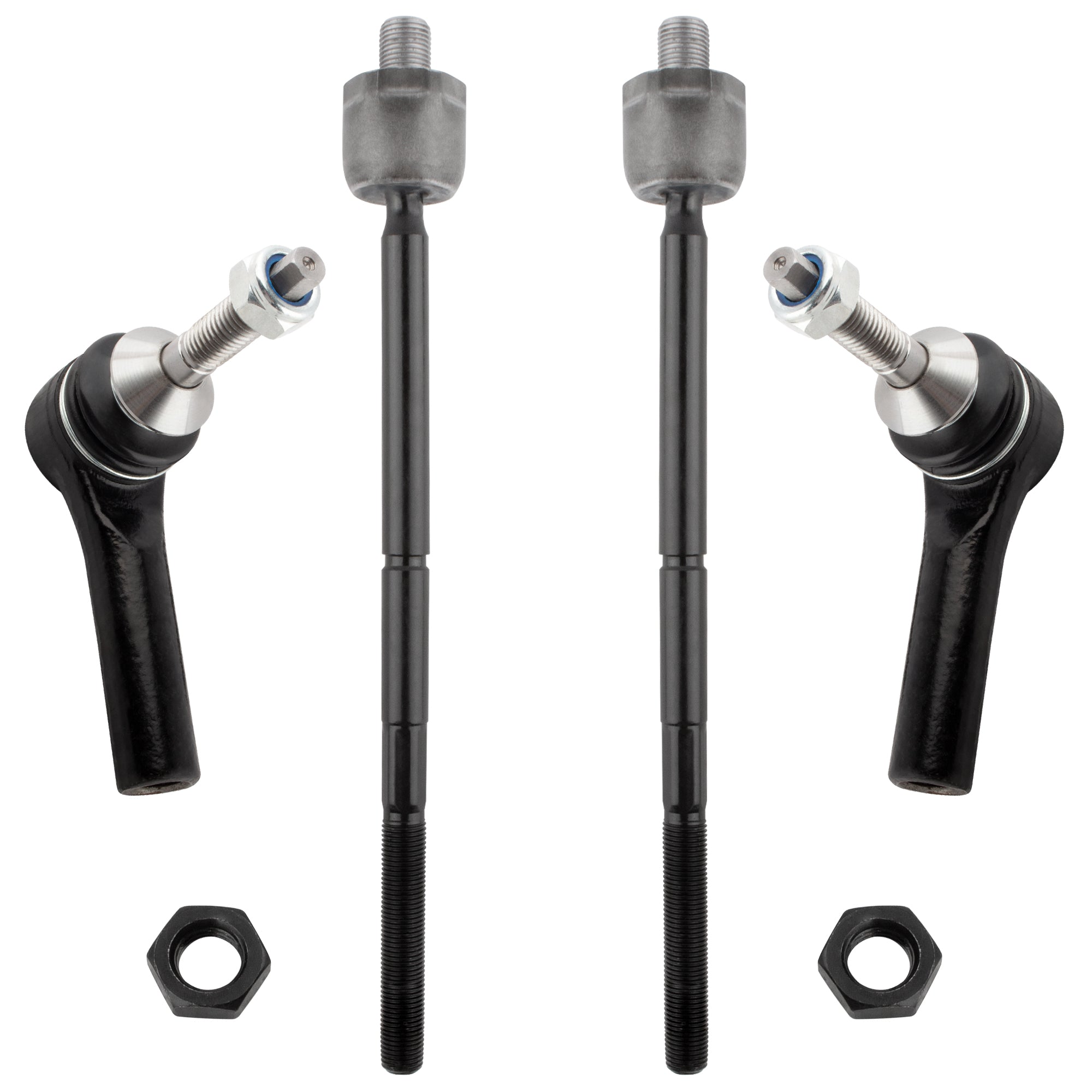 BOXI (Set of 4) Front Inner & Outer Tie Rod End Fit for Ford Flex 2010-2012 Five Hundred Freestyle