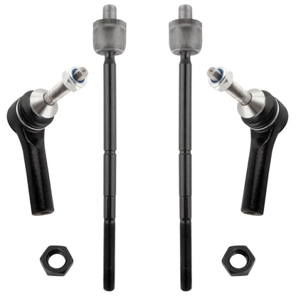 BOXI (Set of 4) Front Inner & Outer Tie Rod End Fit for Ford Flex 2010-2012 Five Hundred Freestyle