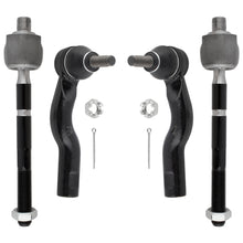 BOXI (Set of 4) Front Inner & Outer Tie Rod Ends Fit for Ford Fusion 2010 2011 2012 (2.5L