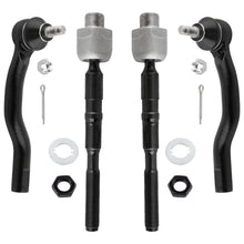 BOXI (Set of 4) Front Inner & Outer Tie Rod Ends Fit for Ford Edge 2007 2008 2009 2010 2011 2012