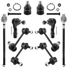 BOXI (Set of 10) Front Rear Sway Bar Links + Inner Outer Tie Rods + Lower Ball Joints Fit for Mazda
