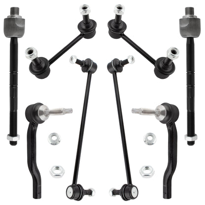 BOXI (Set of 8) Front Rear Sway Bar Inner Outer Tie Rods Fit for Ford Fusion 2013-2018