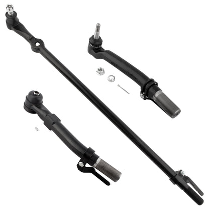 BOXI 3pcs Front Drag Link and Outer Tie Rod End Links Fit for Ford F-250 Super Duty 2005-2016 4WD