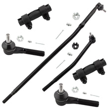 BOXI 6pcs Front Outer Tie Rods Inner Center Links Tie Rod Adjusting Sleeves Fit for Ford E-150 Club