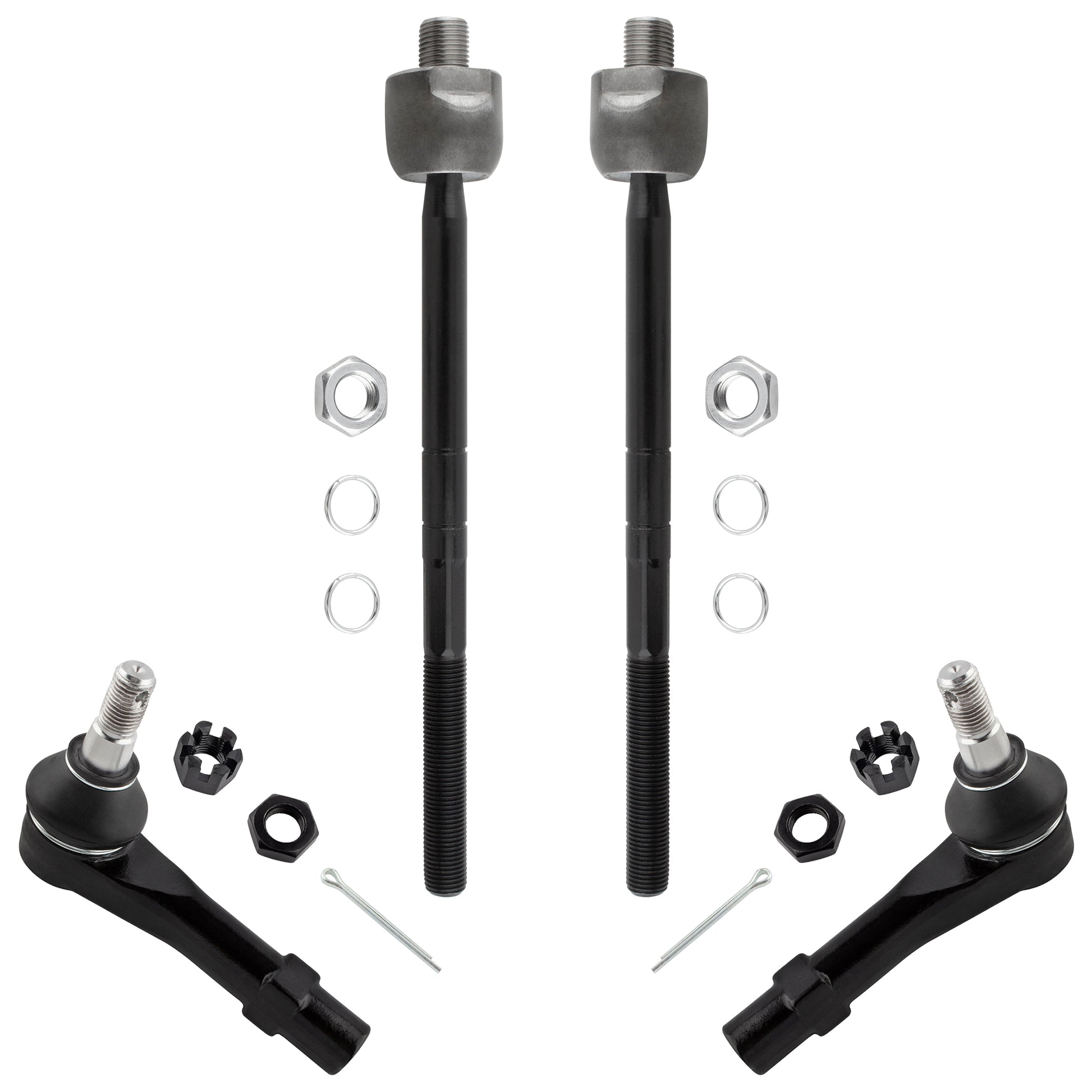 BOXI (Set of 4) Front Inner Outer Tie Rod Ends Fit for Ford Explorer 1998-2001 Ranger 1998-2011