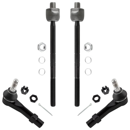 BOXI (Set of 4) Front Inner Outer Tie Rod Ends Fit for Ford Explorer 1998-2001 Ranger 1998-2011