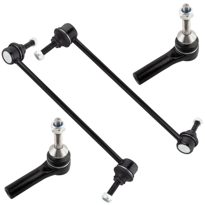 BOXI (Set of 4) Front Sway Bar Outer Tie Rod Fit for Ford Five Hundred Freestyle 2005 2006 2007