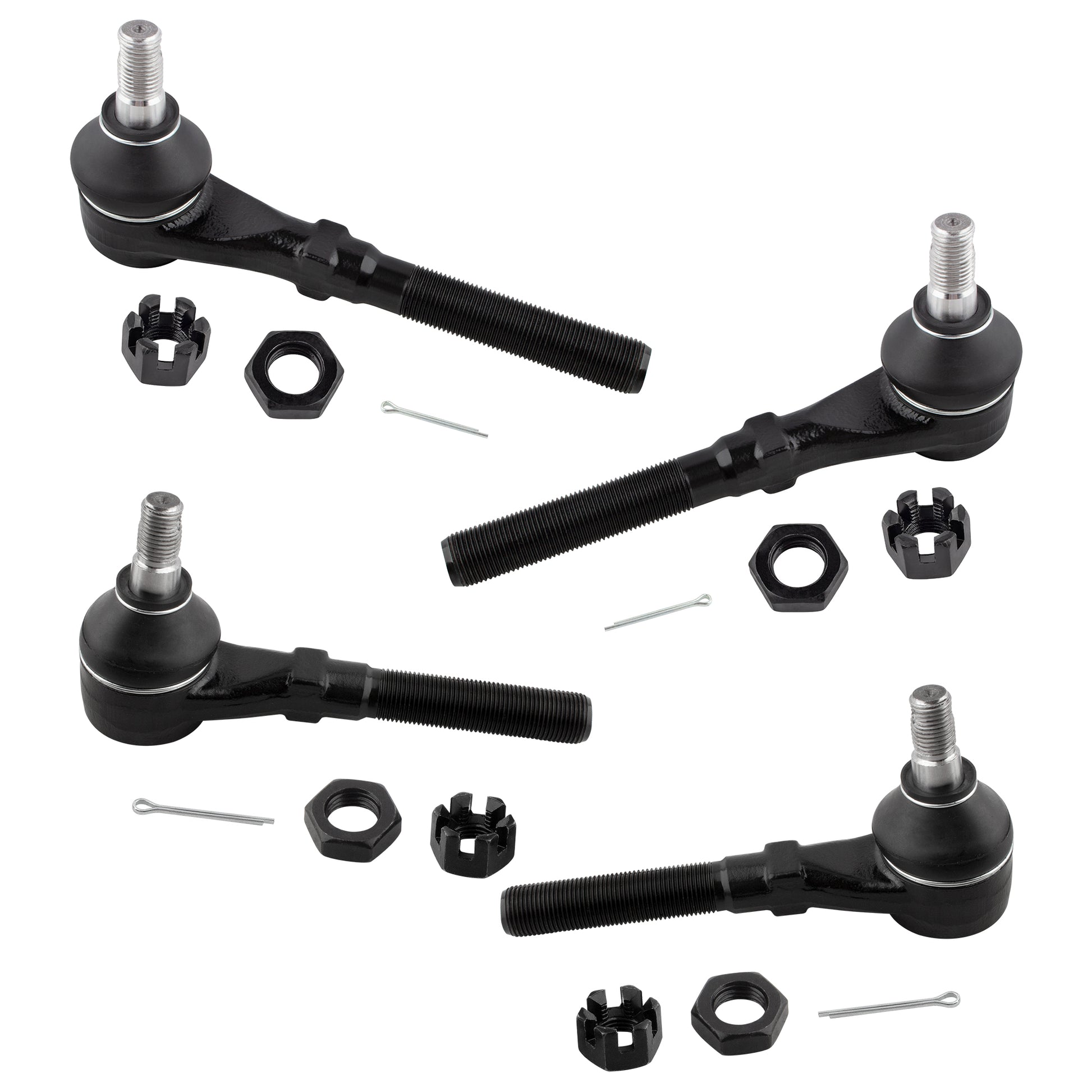 BOXI 4pcs Front Inner and Outer Tie Rod Ends Fit for Ford Expedition 1997-2002