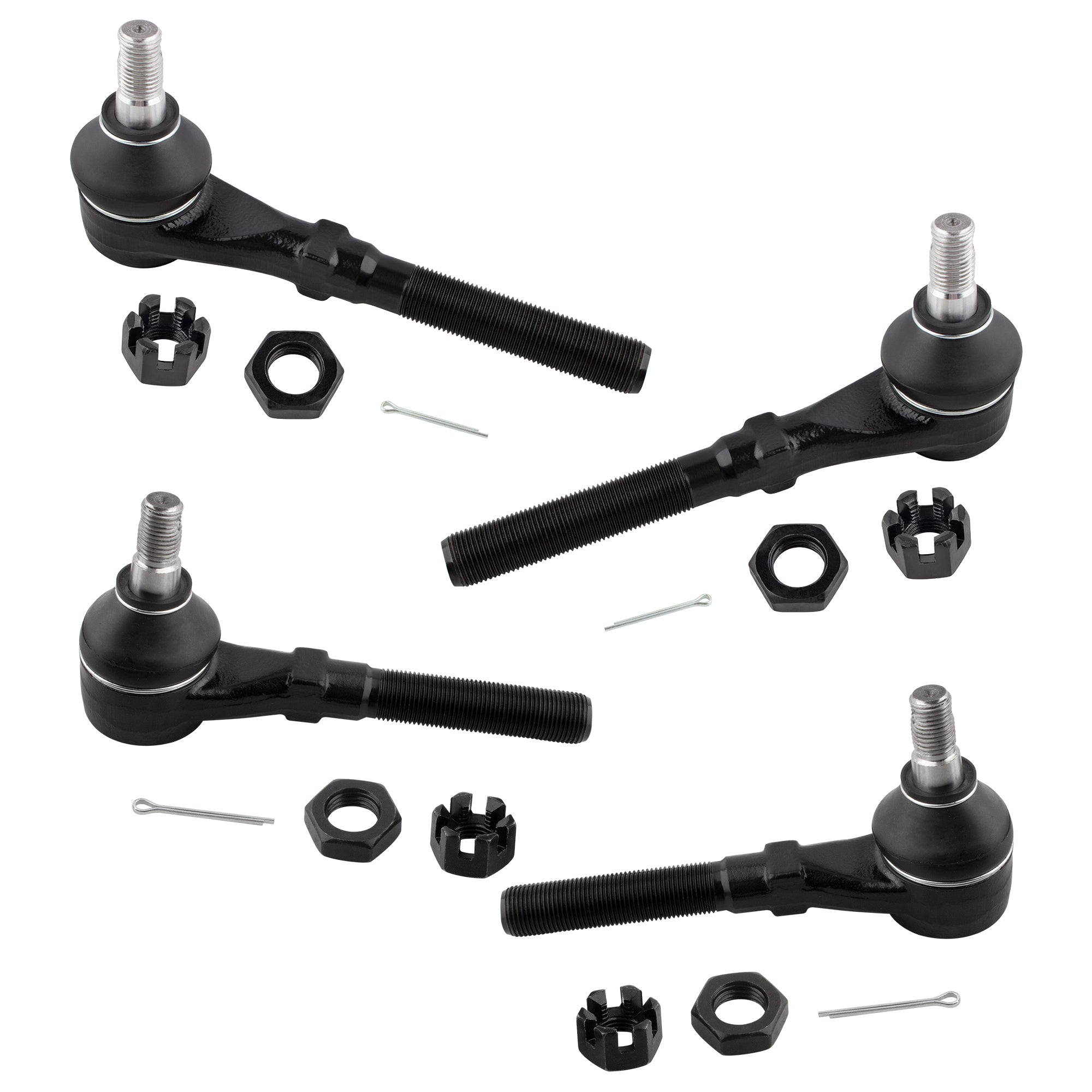 BOXI 4pcs Front Inner and Outer Tie Rod Ends Fit for Ford Expedition 1997-2002