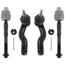 BOXI 4pcs Front Inner + Outer Tie Rod Ends Fit for Ford Fusion 2006-09