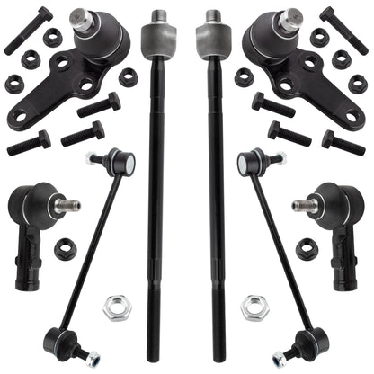BOXI (Set of 8) K80992 K80066 ES80580 EV80632 Front Suspension Kit Outer Inner Tie Rod Ends Lower