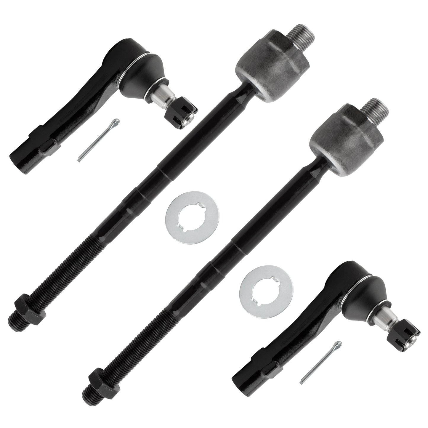 BOXI 4pcs Front Inner and Outer Tie Rod End Links Fit for Ford Explorer Sport 2001-2003