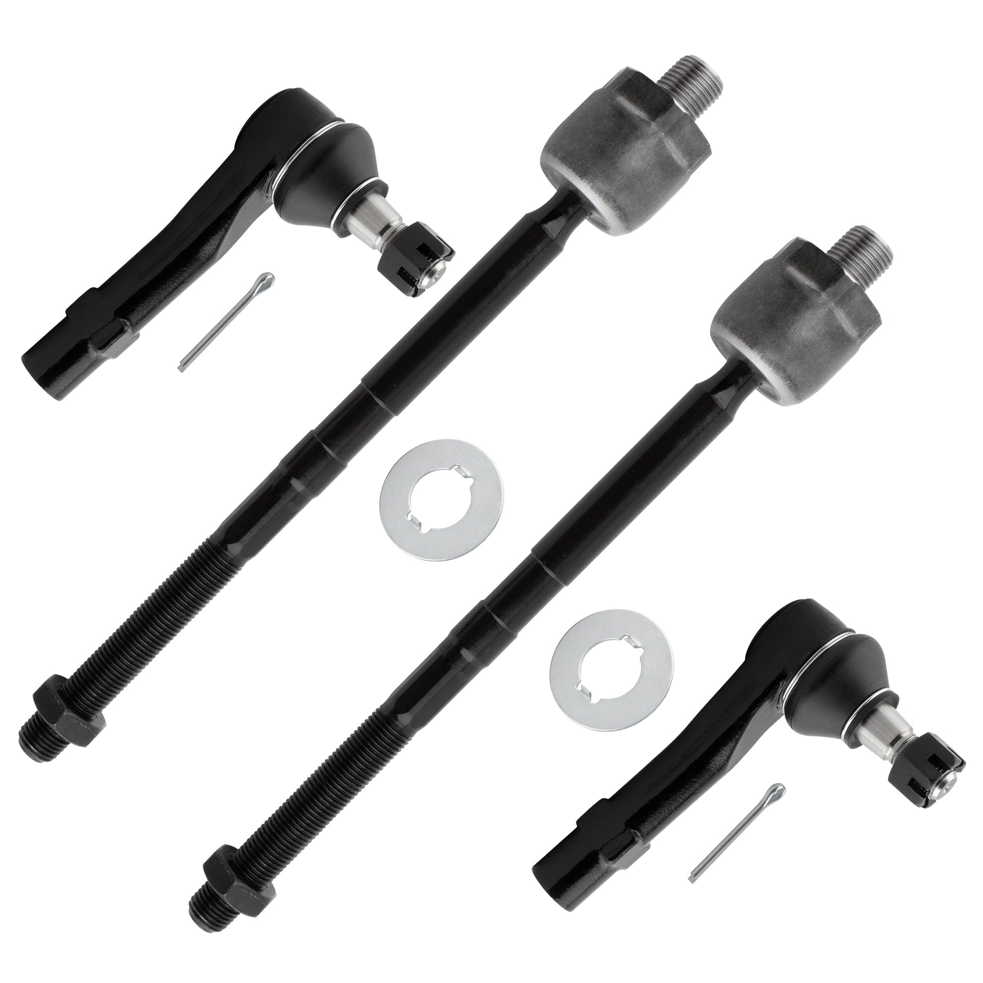 BOXI 4pcs Front Inner and Outer Tie Rod End Links Fit for Ford Explorer Sport 2001-2003