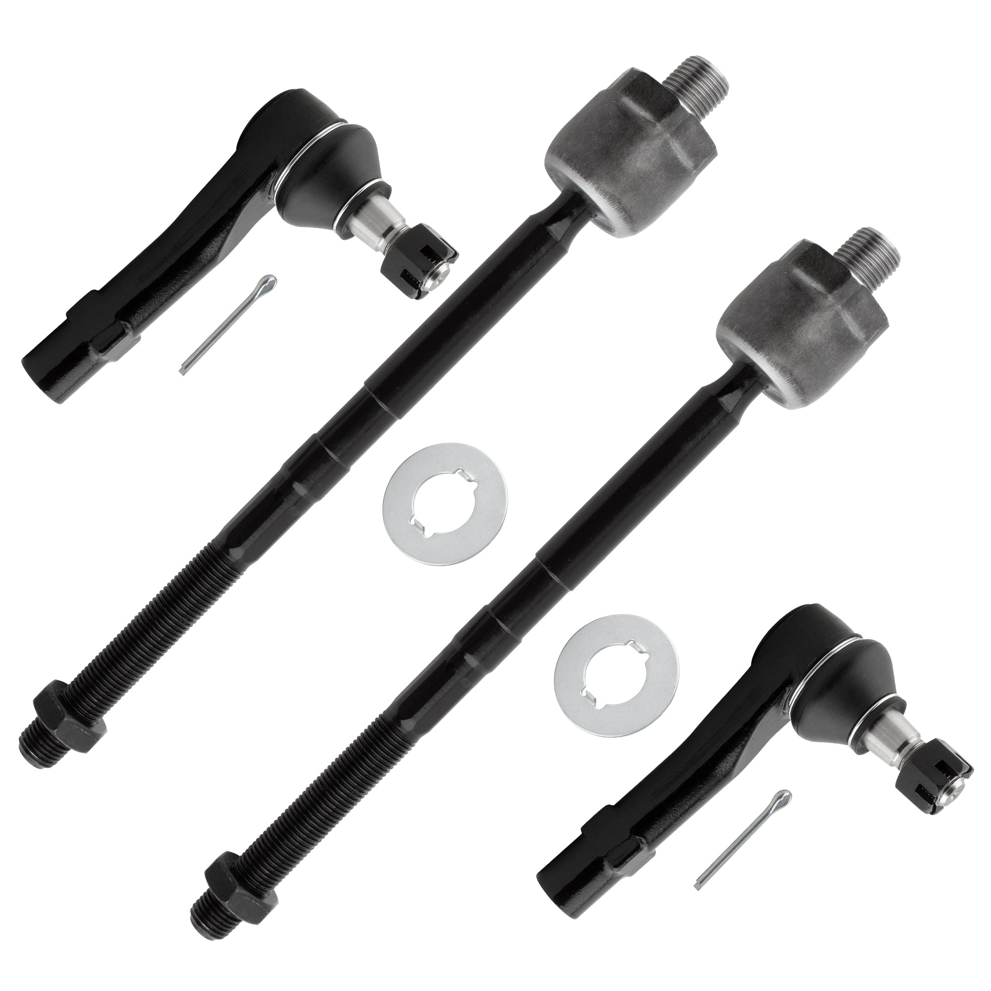 BOXI 4pcs Front Inner and Outer Tie Rod End Links Fit for Ford Explorer Sport 2001-2003
