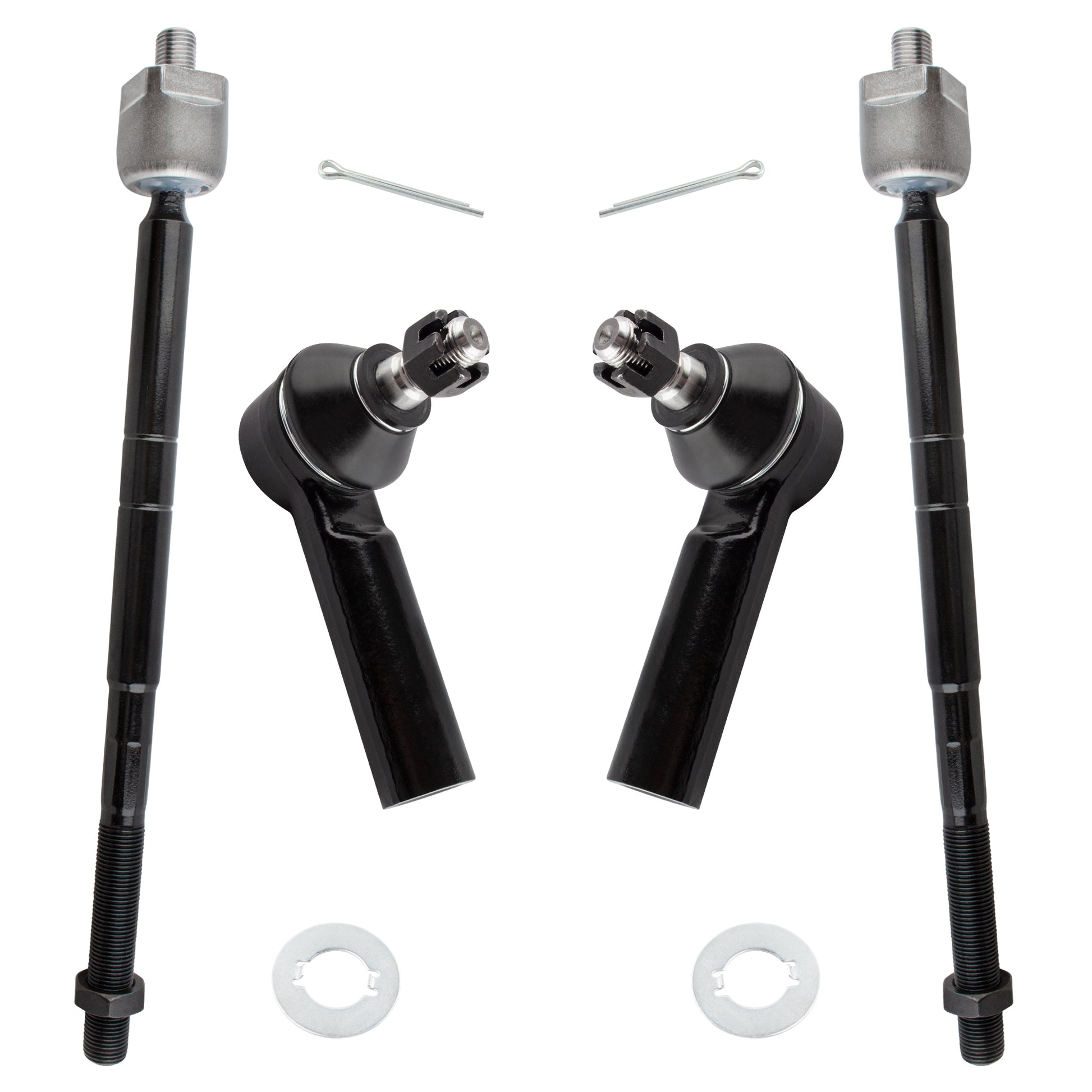 BOXI 4pcs Front Inner and Outer Tie Rod Ends Fit for Ford Escape 2005-2009