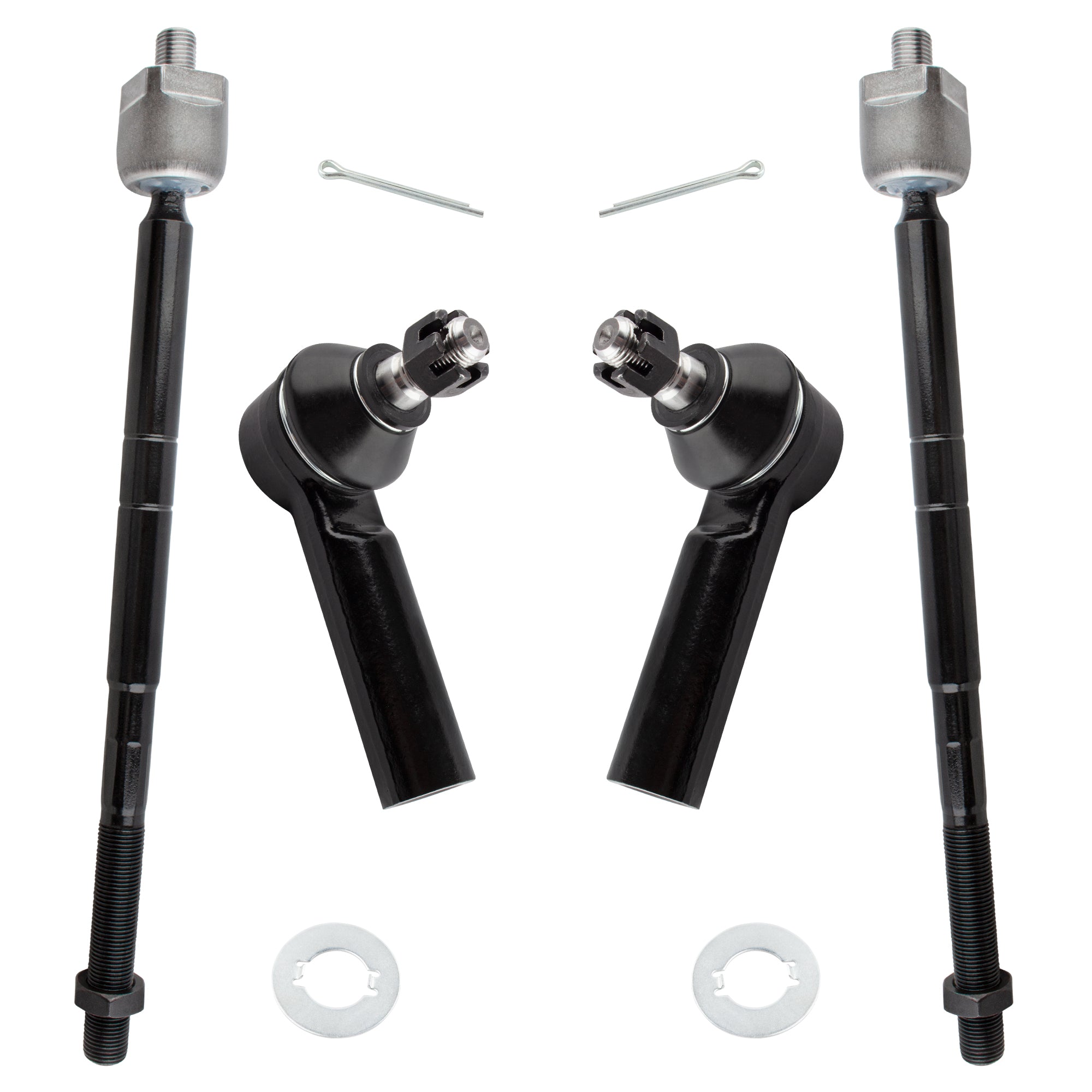BOXI 4pcs Front Inner and Outer Tie Rod Ends Fit for Ford Escape 2005-2009