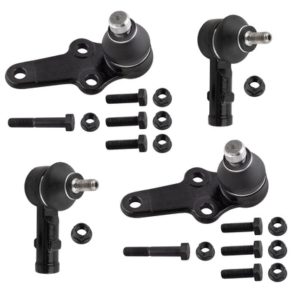BOXI 4pcs Front Outer Tie Rod End Links + Lower Ball Joints Fit for Ford Focus 2006-2007