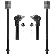 BOXI 4pcs Front Inner and Outer Tie Rods Fit for Ford Mustang 1994-2004 Convertible