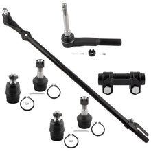 BOXI (Set of 7) Front Upper & Lower Ball Joints + Outer Tie Rod End + Drag Link + Adjusting Sleeve