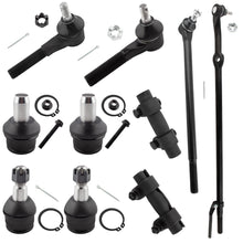 BOXI (Set of 10) Front Upper & Lower Ball Joints Inner & Outer Tie Rod Ends Adjusting Sleeve