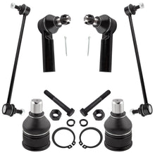 BOXI (Set of 6) Front Lower Ball Joints + Front Outer Tie Rod Ends + Front Sway Bar End Links