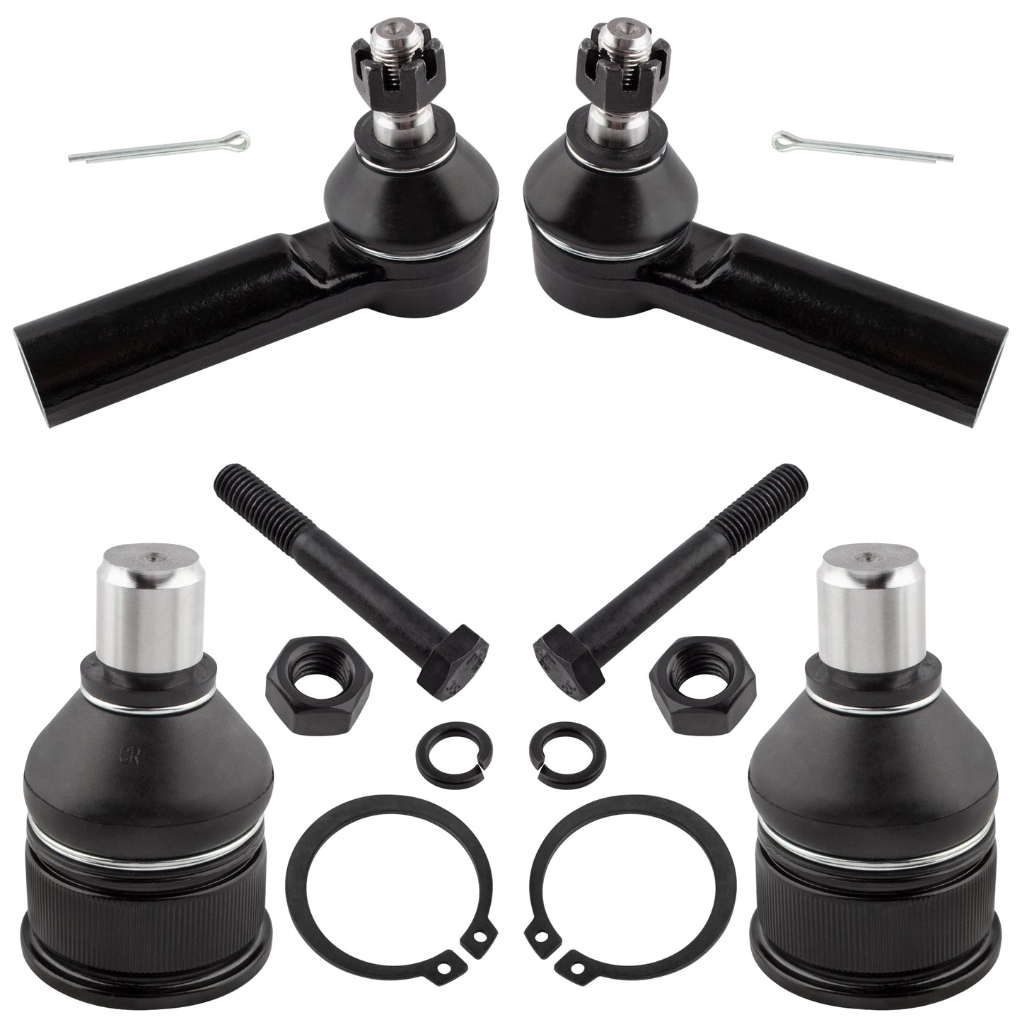 BOXI (Set of 6) Front Lower Ball Joints + Front Outer Tie Rod Ends + Front Sway Bar End Links — product photo 3