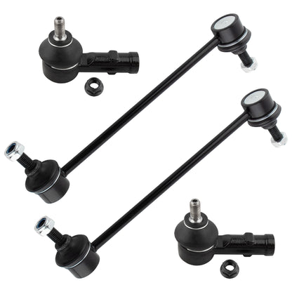 BOXI (Set of 4) 2x Front Stabilizer Sway Bar End Links + 2x Front Outer Tie Rod End Links Fit