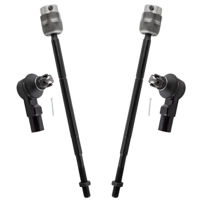 BOXI (Pack of 4) EV265 ES3048 Front Inner + Outer Tie Rod End Links Fit for Ford Escort 1991-2003