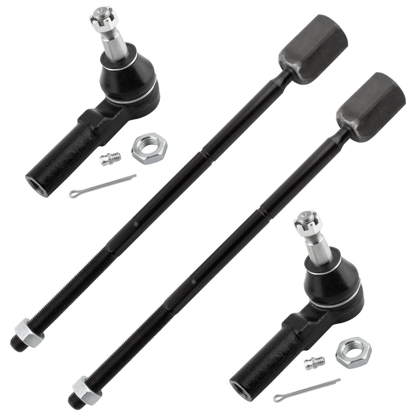 BOXI 4pcs Front Inner and Outer Tie Rod Ends Fit for Ford Taurus 1996-2007
