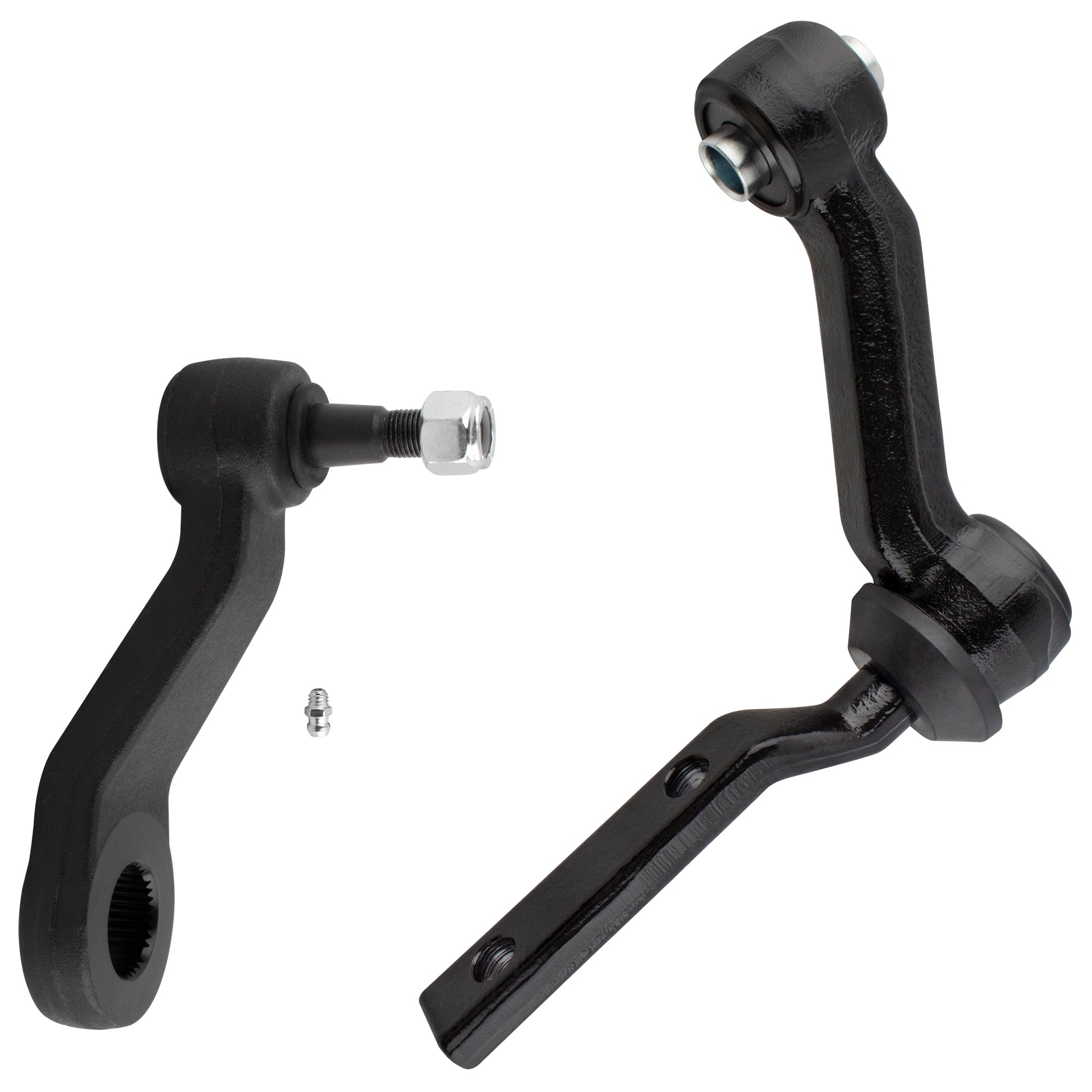 BOXI (Set of 2) Front Steering Pitman Arm + Idler Arm Kit Fit for Ford Crown Victoria Lincoln Town